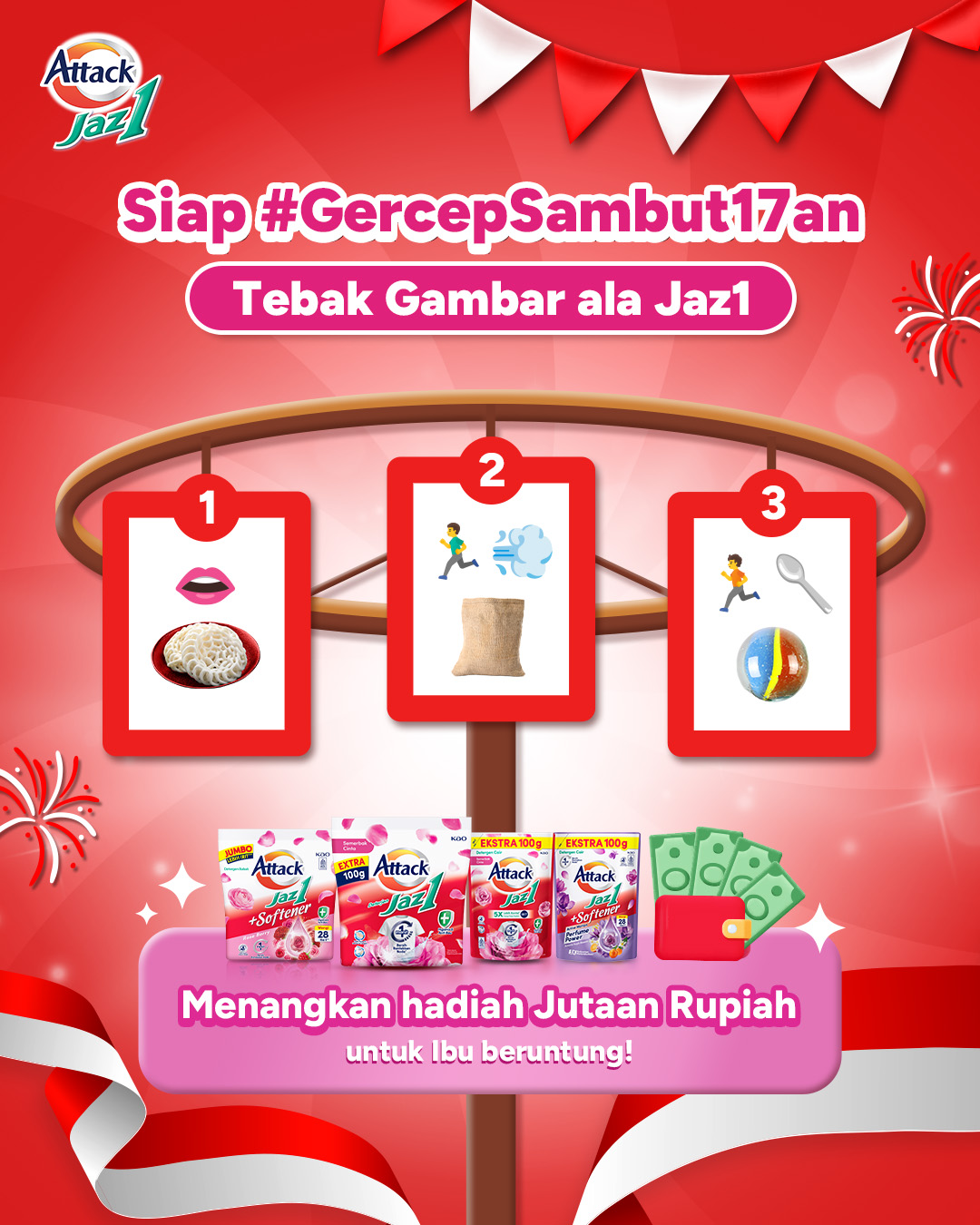 SYARAT DAN KETENTUAN Siap #GERCEPSambut17an Tebak Gambar Ala Jaz1