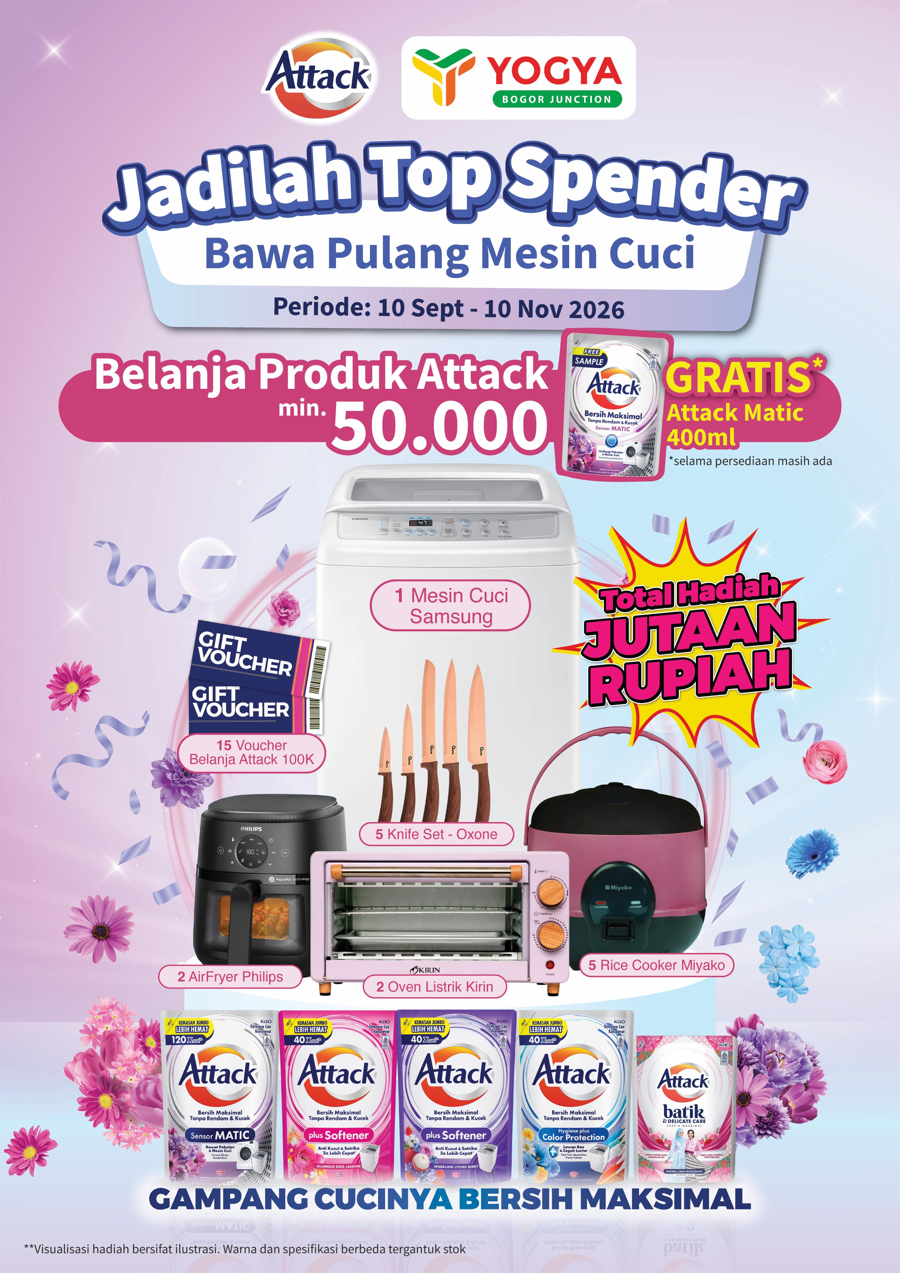 Syarat dan Ketentuan Event Attack Top Spender di Yogya Bogor Junction